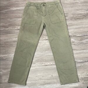 Banana Republic Boyfriend Chino Green Pants Size 6